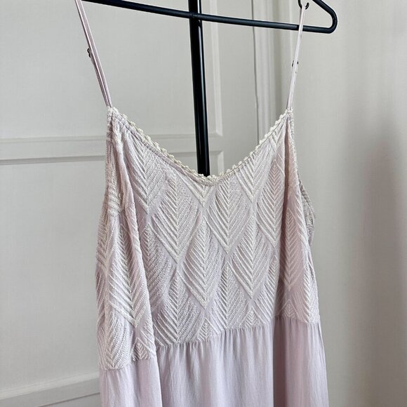 Pale Pink Embroidered Dainty Feminine Soft V Neck Slip Tank Adjust Strap… - Picture 4 of 7